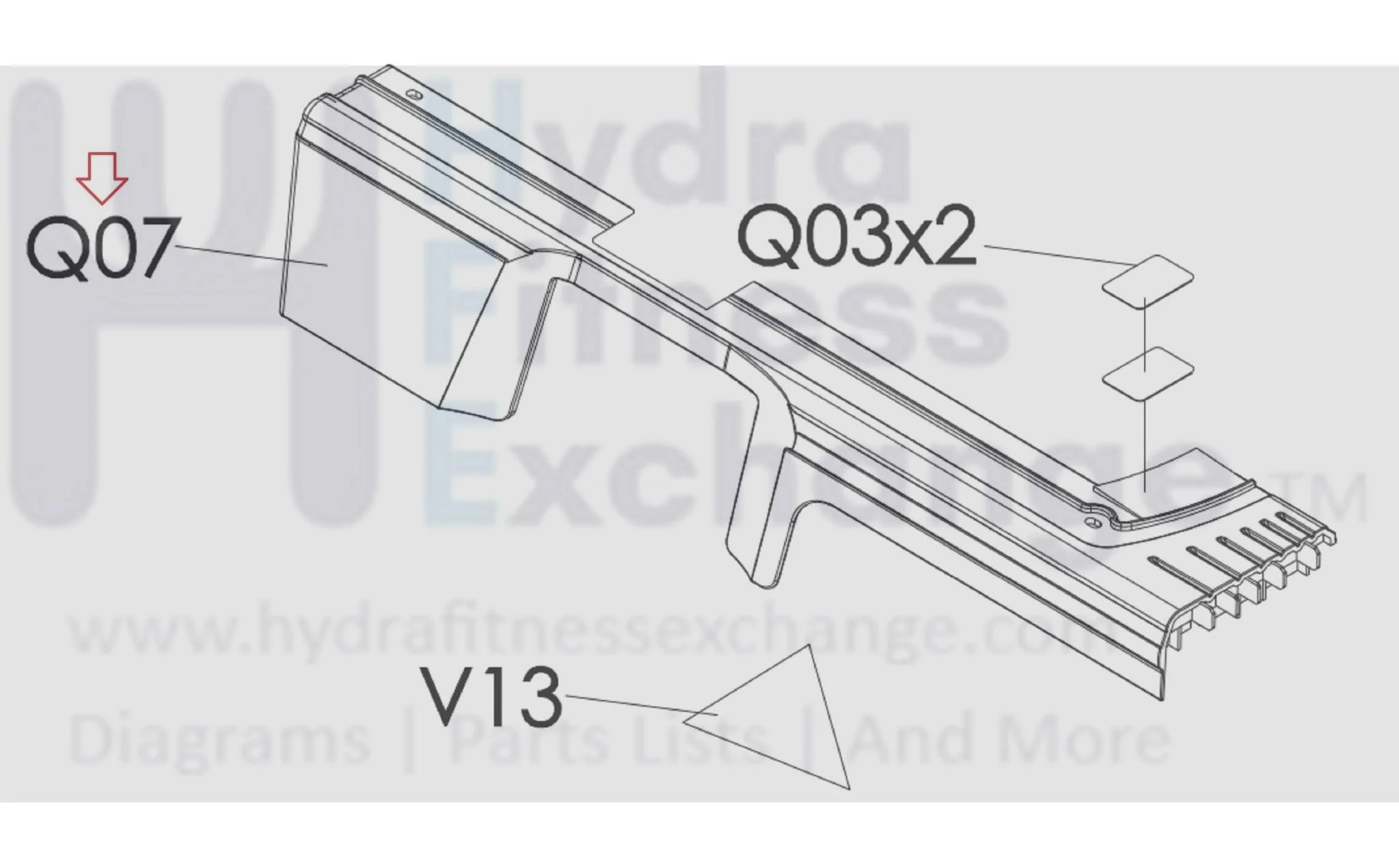 Matrix Retail CTM698 CTM699 CTM697 TM759C-1US TM785 TM703C TM727 TM703E Treadmill Left Frame Decorate Cover 1000368956 - Image 3