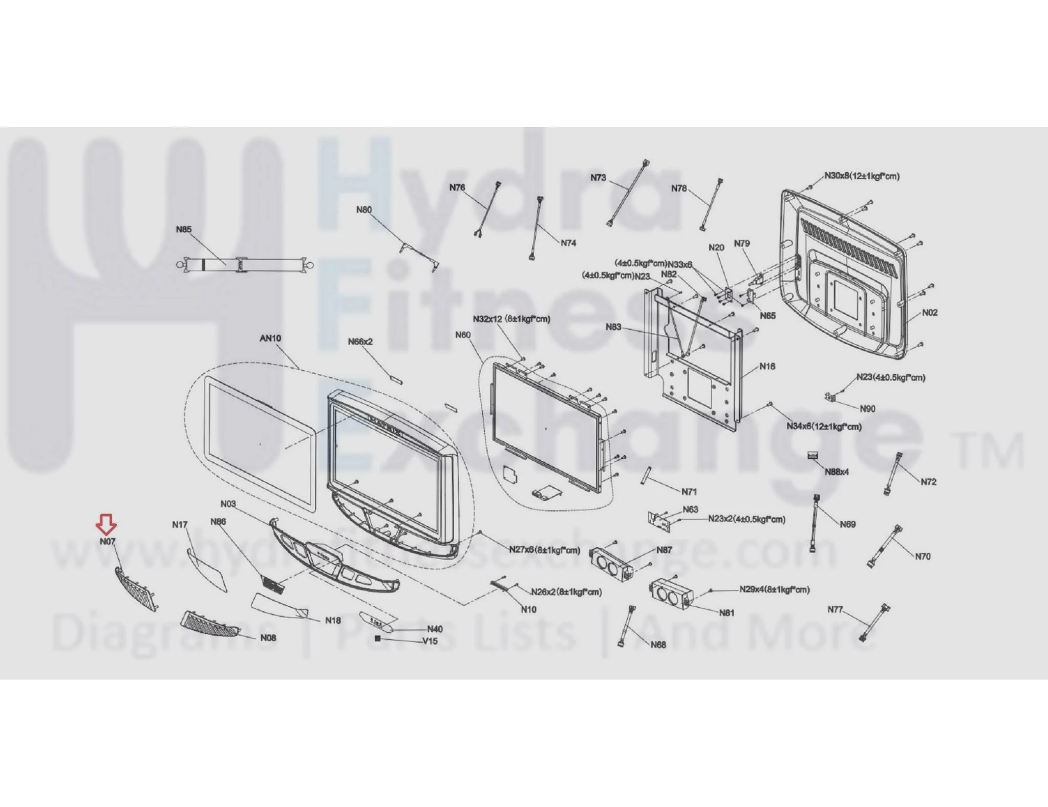 Matrix Retail CTM753 CTM1028 Treadmill Left Console Loud Speaker Cover 1000450571 - Image 3