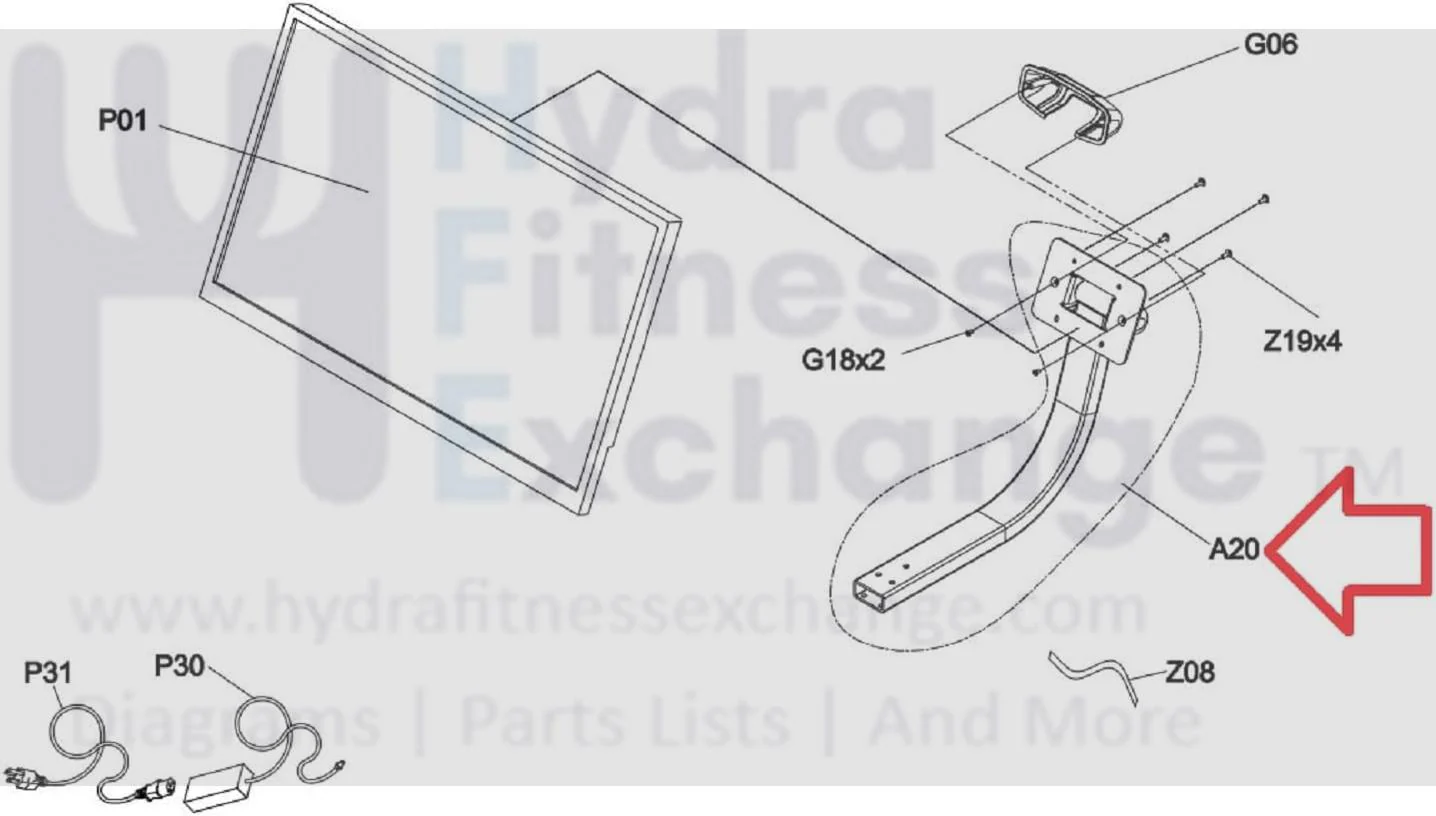 Matrix Retail Stationary Bike Console Mast Set 1000456219 - Image 2