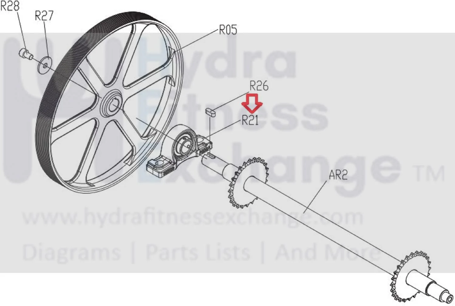 Matrix Retail Stepper Step Bearing Housing 1000360933 - Image 2