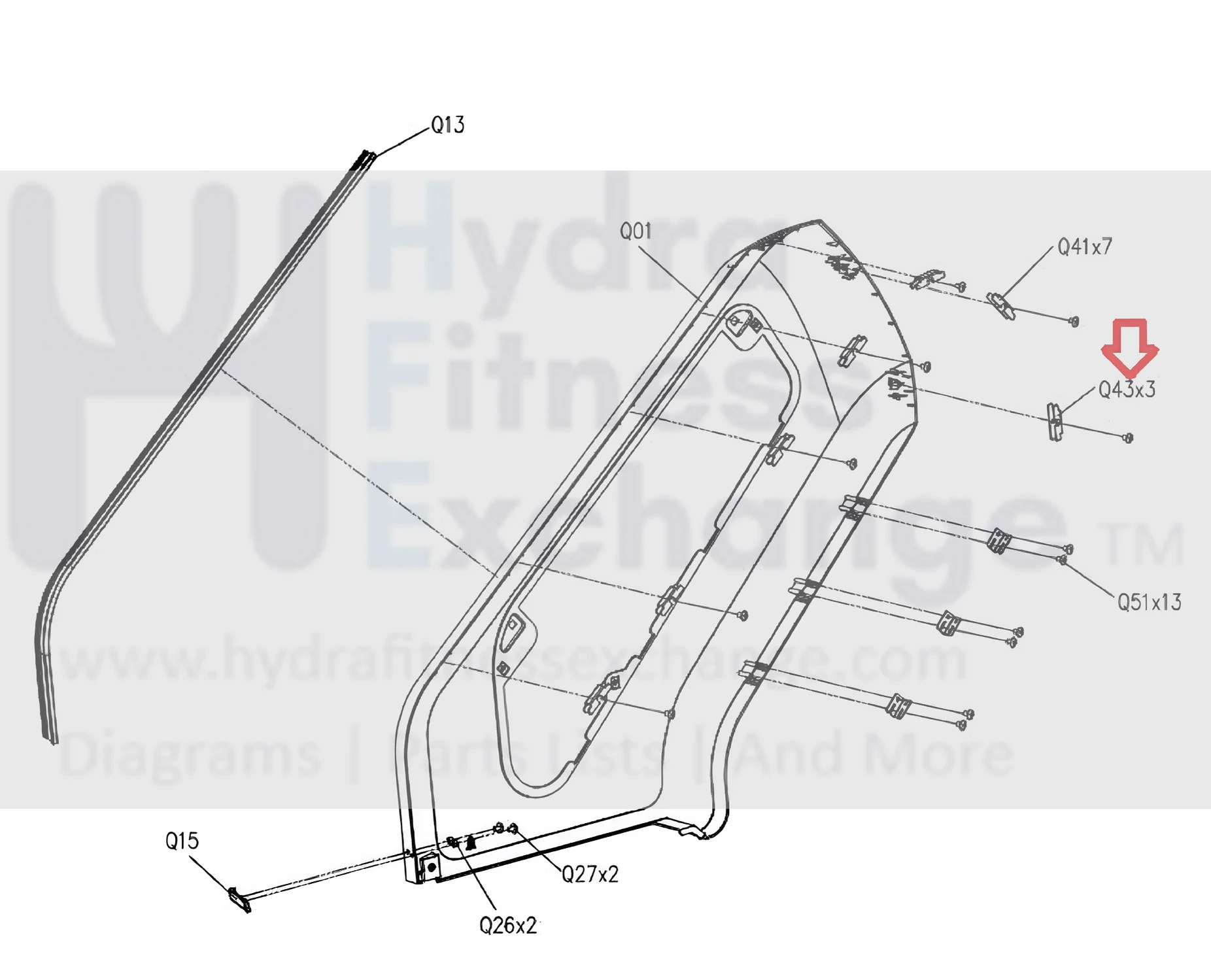 Matrix Retail Stepper Step Low Row Fixing Plate 1000309606 - Image 3
