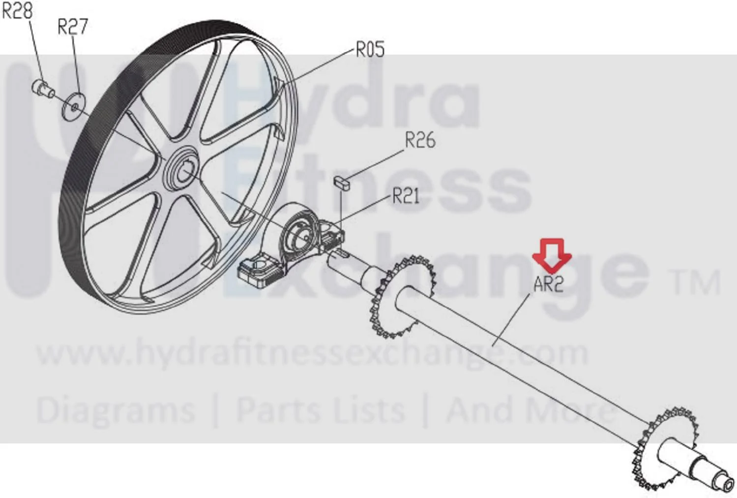 Matrix Retail Stepper Step Transmission Sproket Set 1000404321 - Image 2