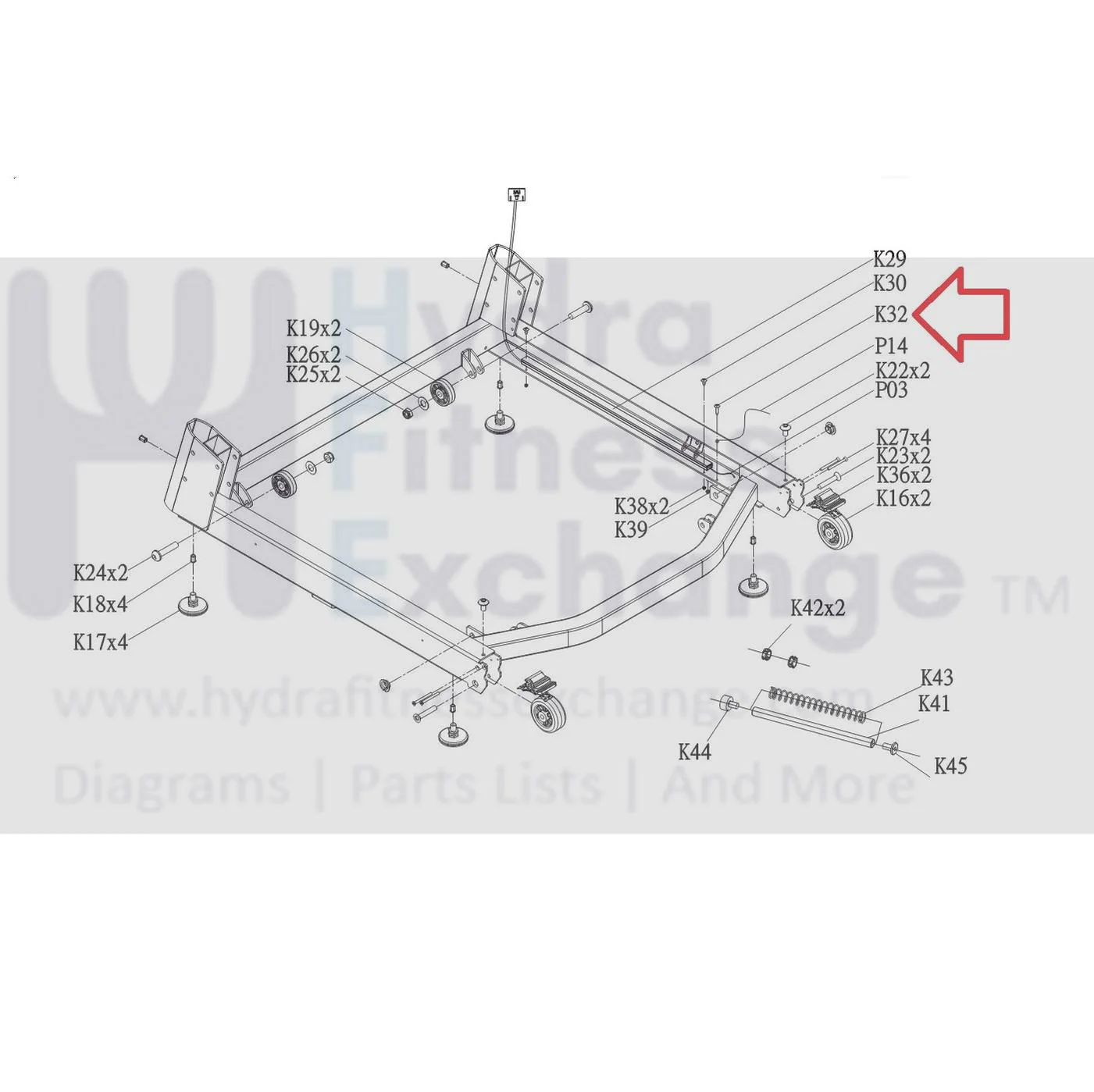 Matrix Retail TM694 TM693 TM704 TM765 TM768 EP632C EP726 Treadmill Button Head Phillip Screw M5 x 10L 004387-00 - Image 3