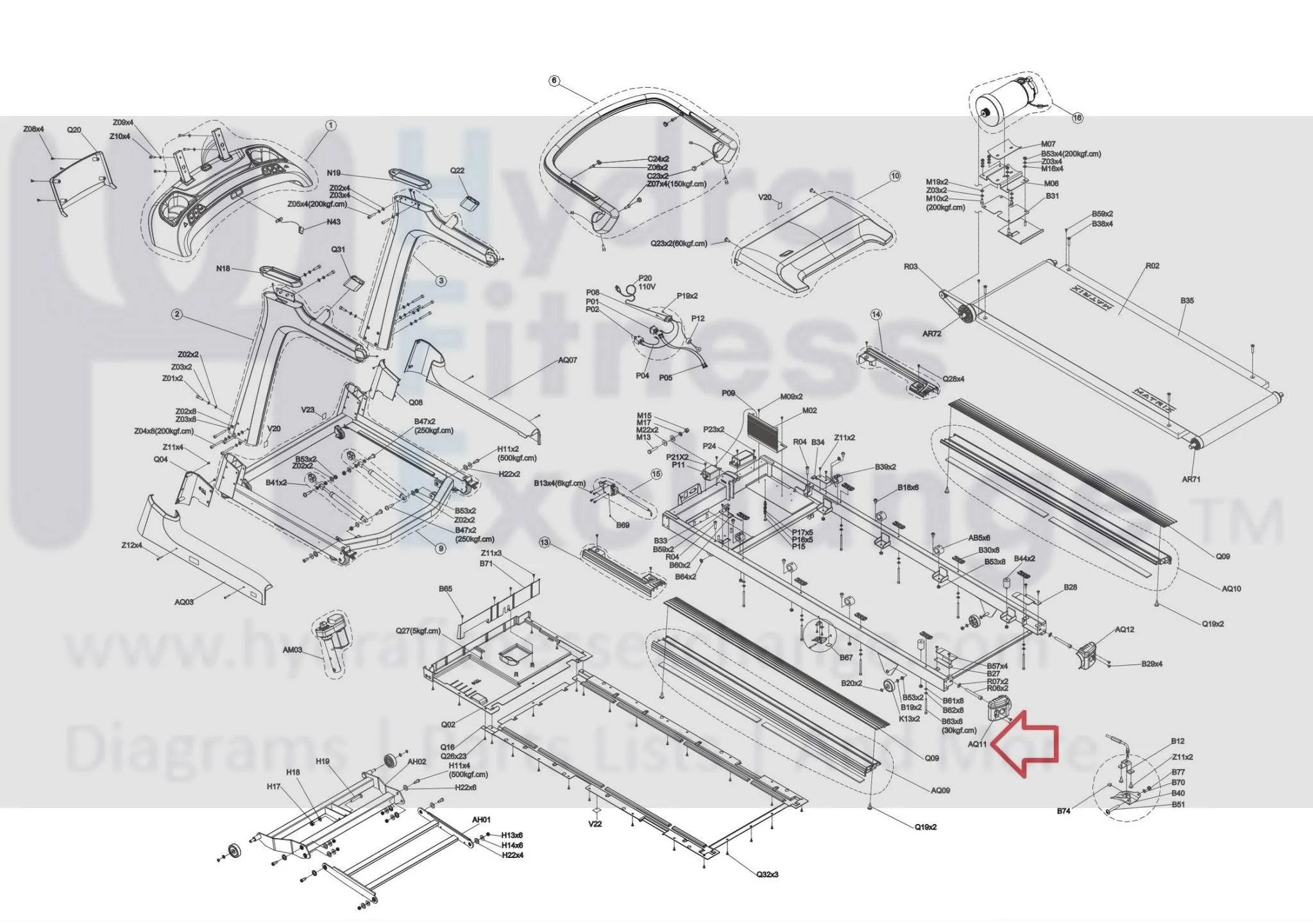 Matrix Retail TM695 TM767 TM1017C TM1023B TM1024B TM768 Treadmill Left Rear Roller End Cap 1000355229 - Image 3