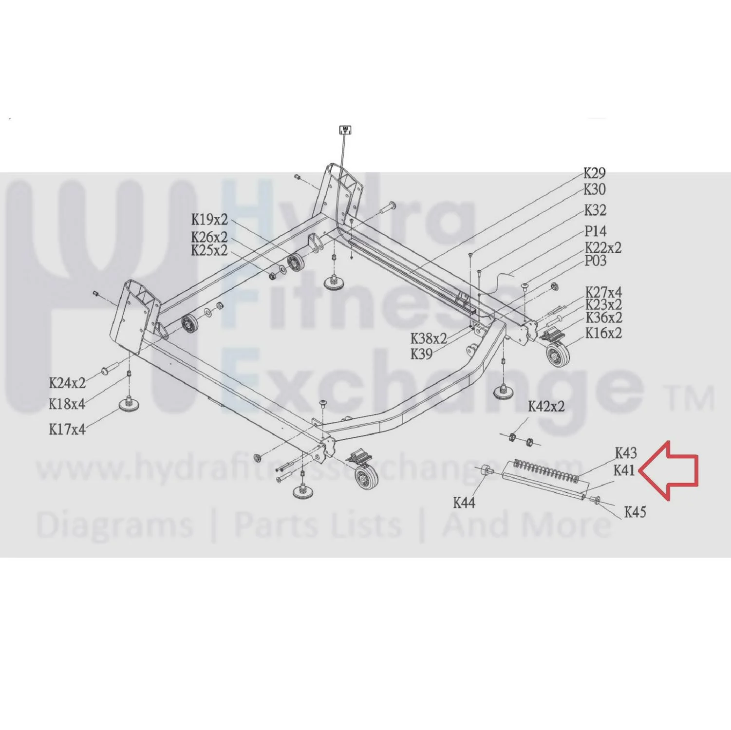 Matrix Retail TM768 TM693B TM1015 TM1024B Treadmill Round Down Pull Rod 1000406855 - Image 2