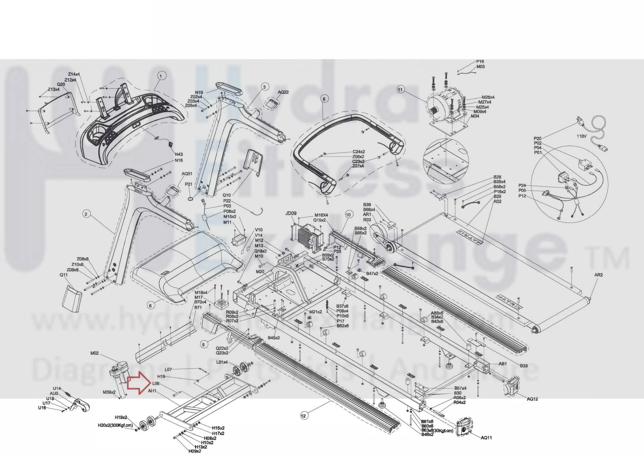 Matrix Retail Treadmill BZN Pillar 45 1000214660 - Image 3