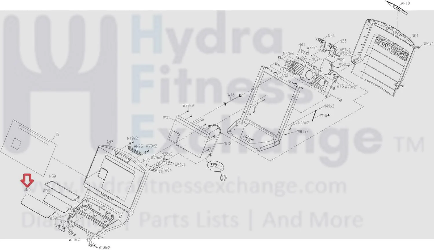 Matrix Retail Treadmill Overlay Quick Key English 1000362154 - Image 2