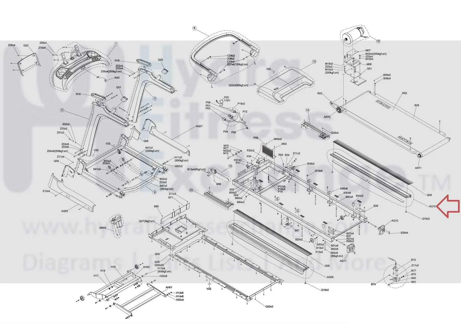 Matrix Retail Treadmill Right Side Deck Rail Set 1000458242 - Image 2