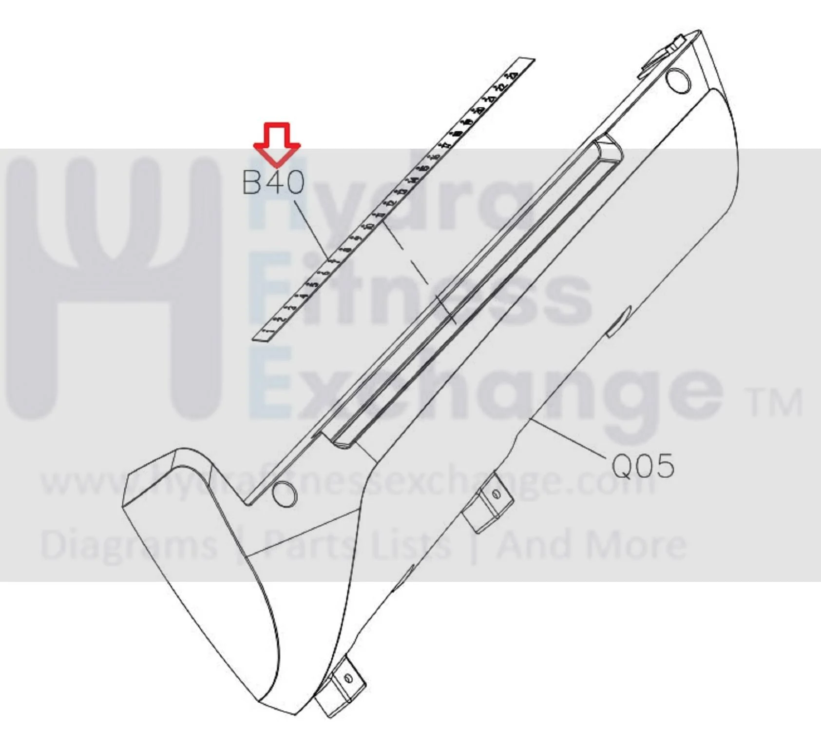 Matrix Stationary Bike PVC Rail Decal 1000301969 - Image 2