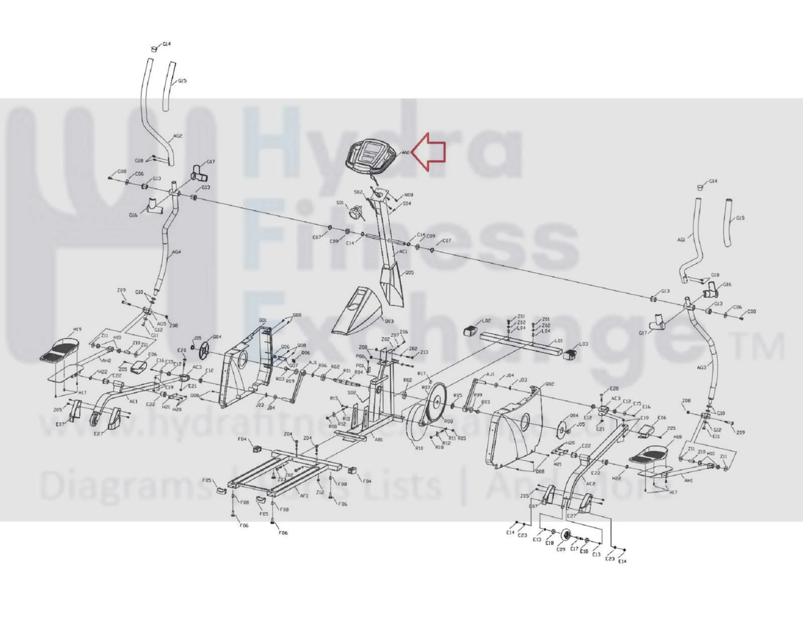Merit Fitness 710E - EP159 Elliptical Display Console Assembly 060770-AX - Image 3