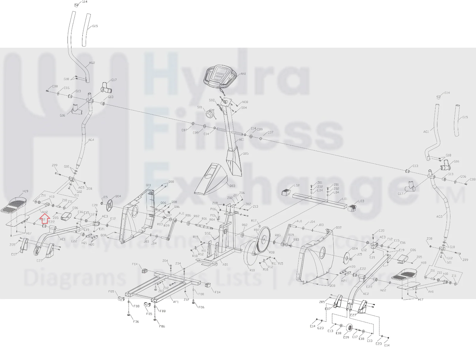 Merit Fitness 710E - EP159 Elliptical Left Lower link Pedal Arm 065131-ZL - Image 4