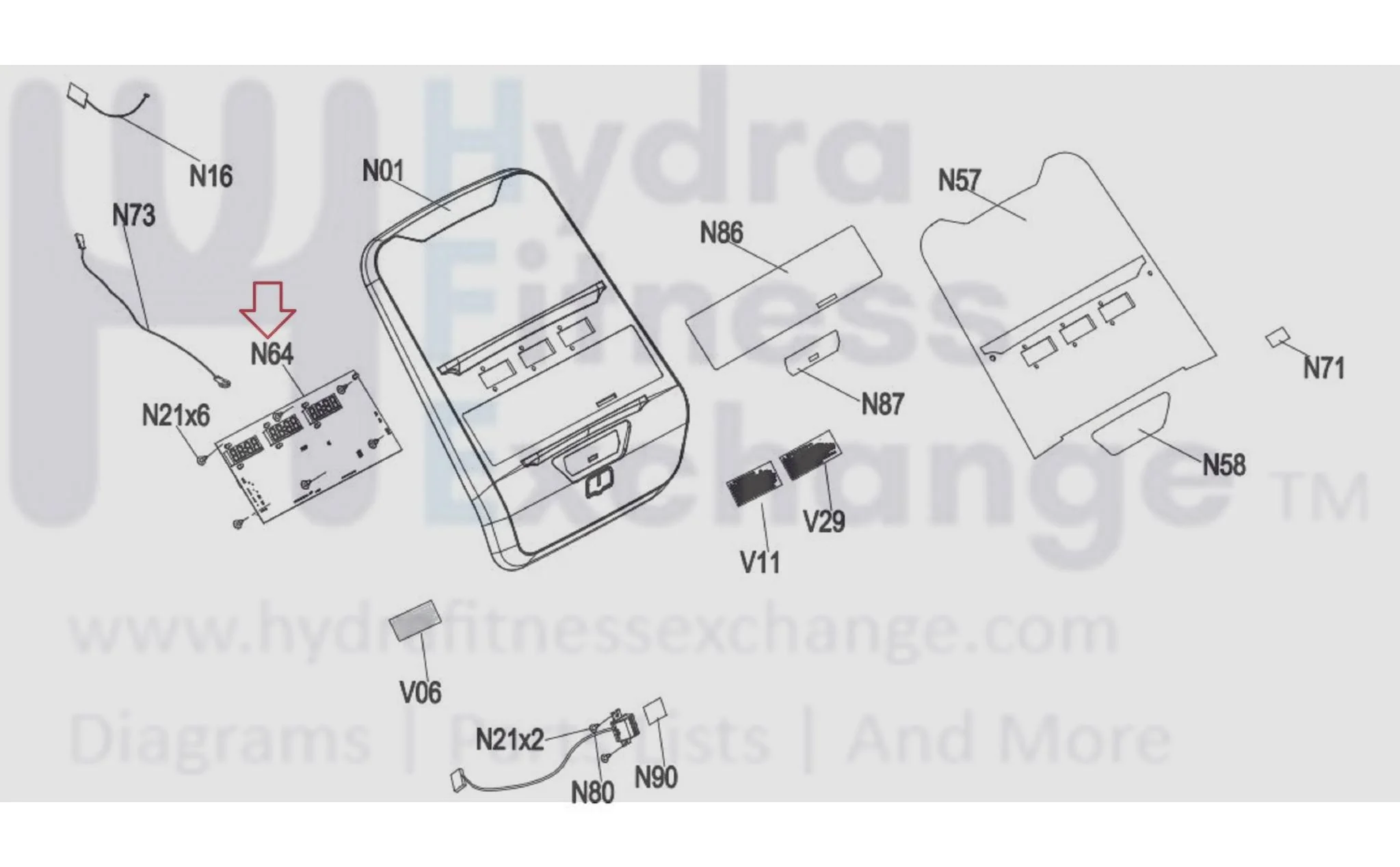 Merit Fitness TM1012 Treadmill Display Console Control Board 1000452178 - Image 3