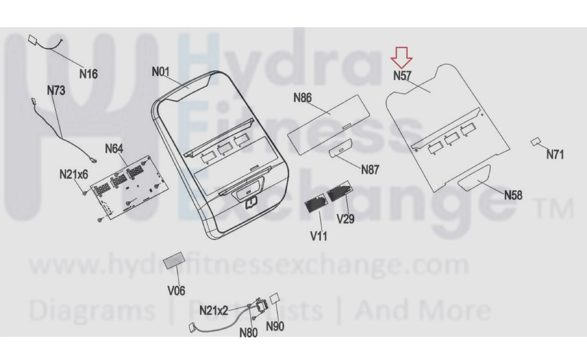 Merit Fitness TM1012 Treadmill Display Console Overlay 1000451407 - Image 3