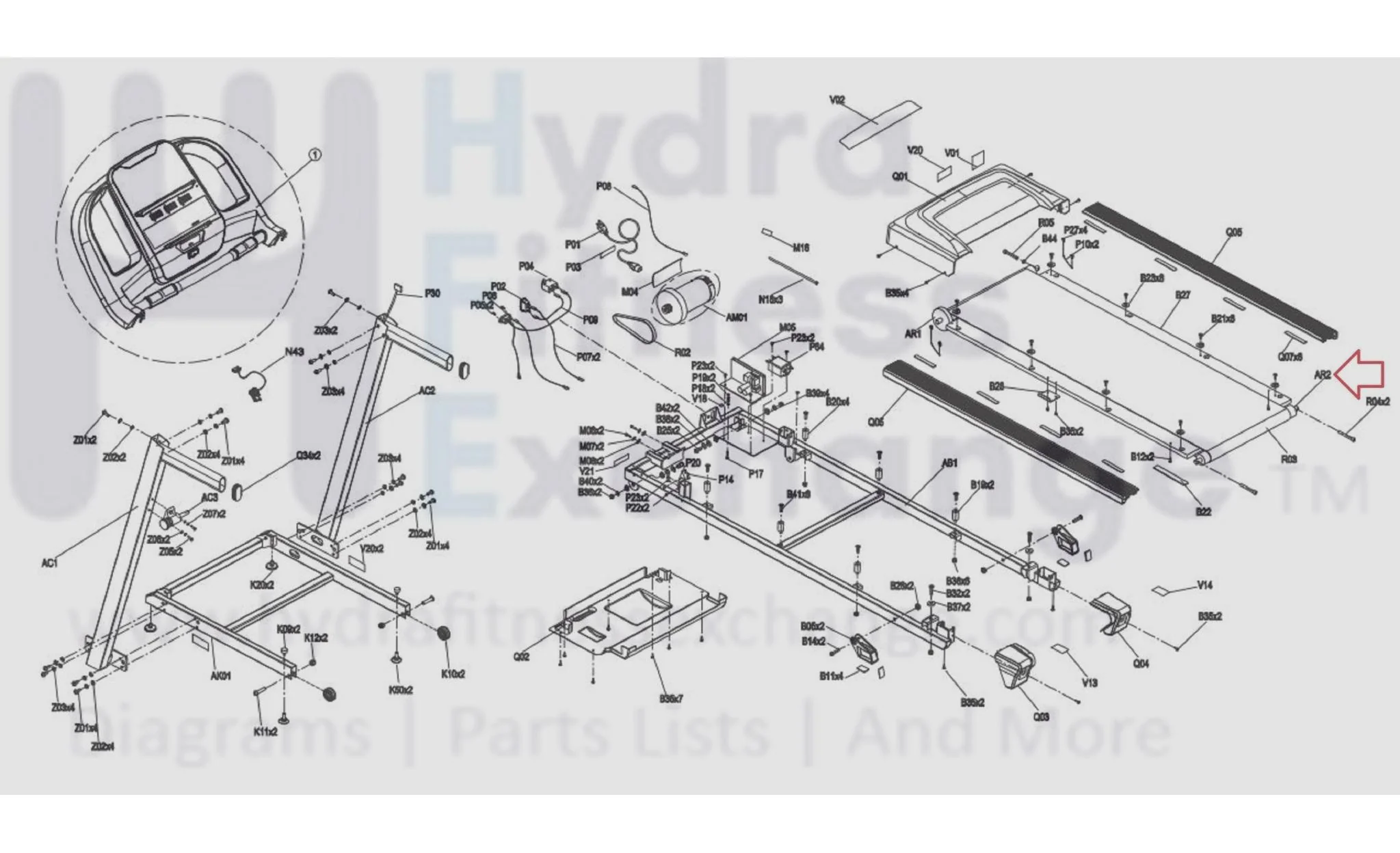 Merit Fitness TM270B TM610B TM270 TM610 TM247 TM1012 TM1013 T5 Treadmill Rear Back Idler Roller 057067-B - Image 3