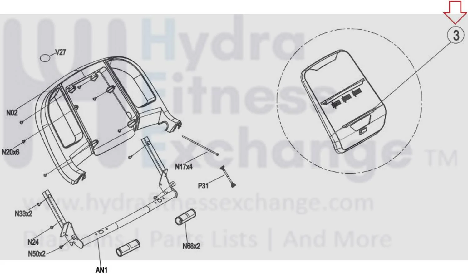 Merit TR3 TM1012 Treadmill Display Console Assembly 1000469618 - Image 2