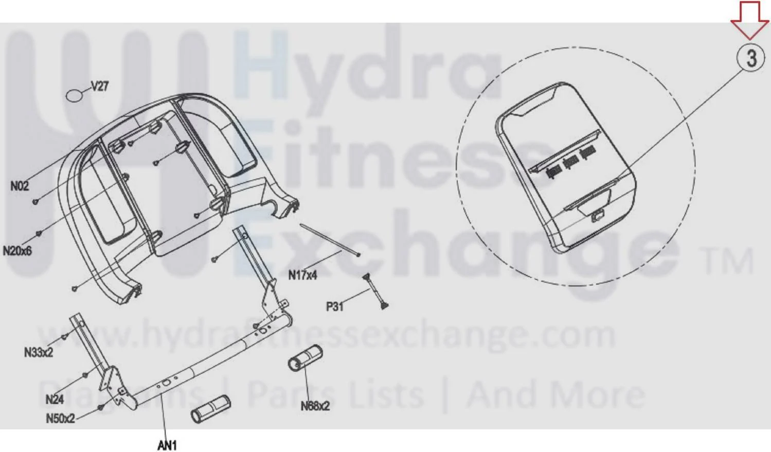 Merit TR3 TM1012 Treadmill Display Console Assembly 1000469618 - Image 2