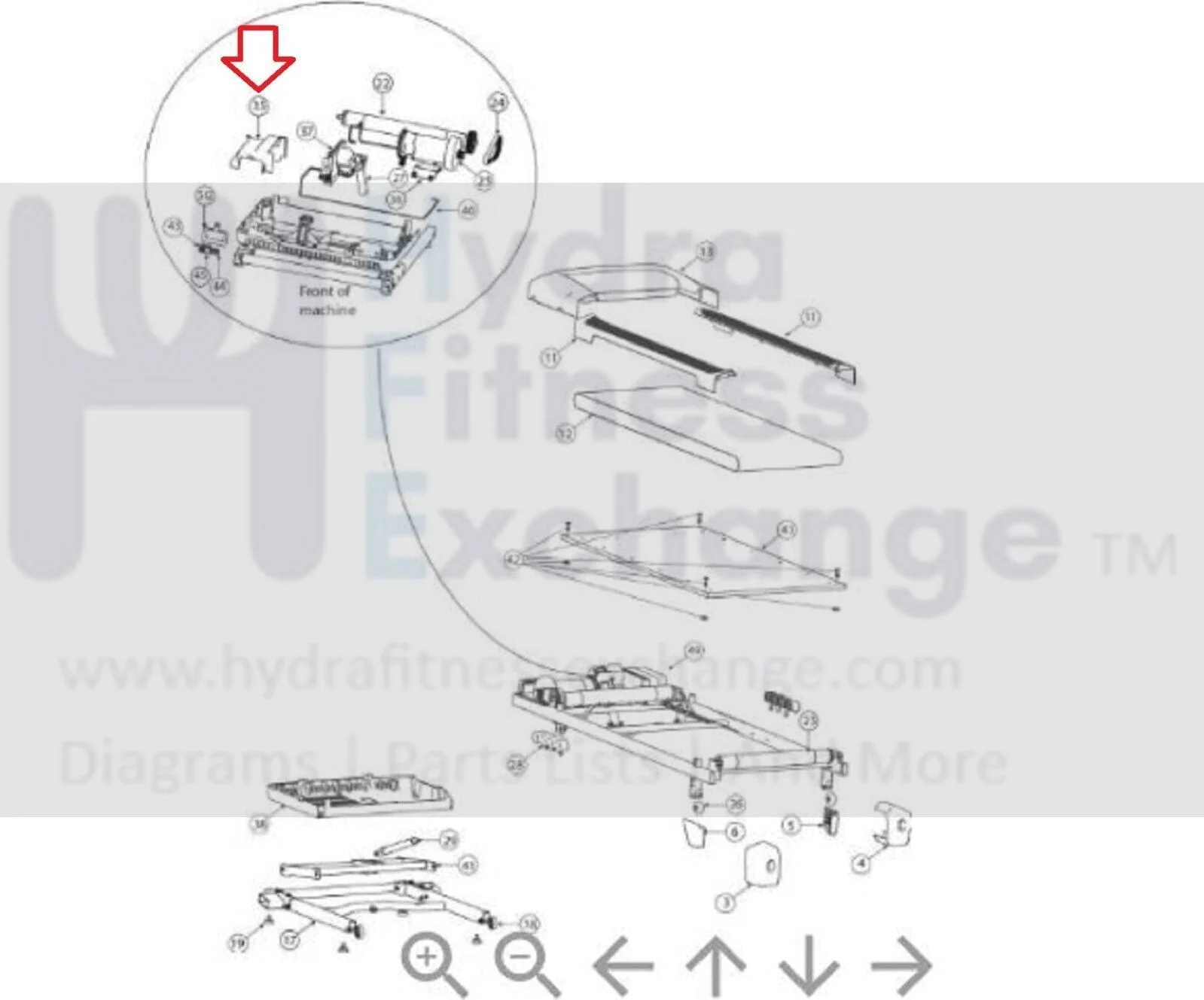Nautilus Residential T614 - 100393 Treadmill Incline Motor Cover mtr-cr-518 - Image 3