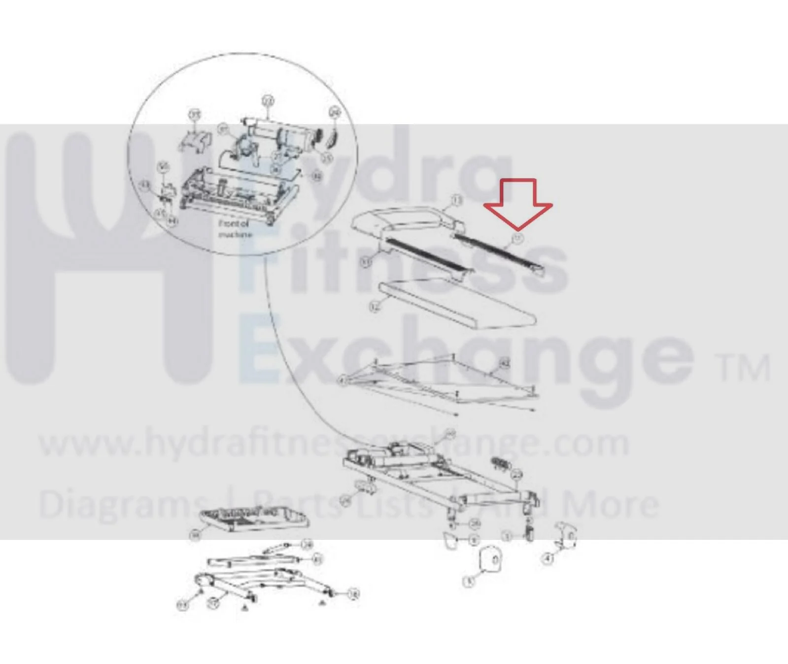 Nautilus Residential T614 Treadmill Left or Right Frame Side Rail 8004757 - Image 3