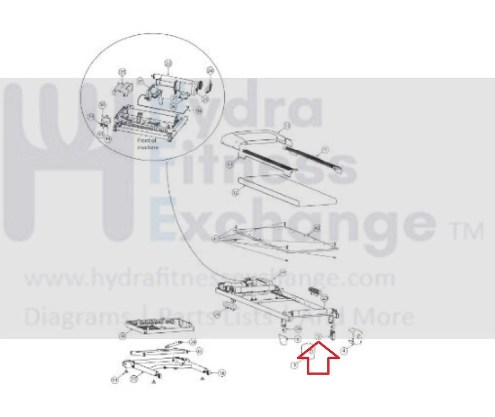 Nautilus Residential T614 Treadmill Right Transport Wheel Shroud Cover 8004481 - Image 3