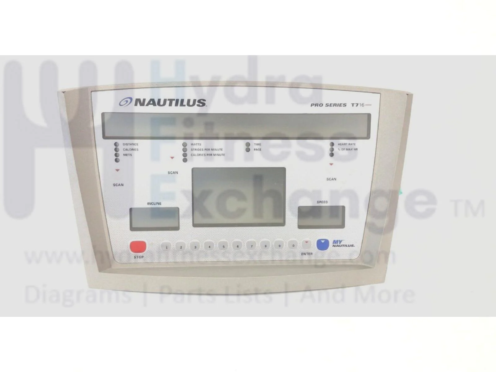 Nautilus Residential T716 Treadmill Display Console Bezel Overlay SM41125