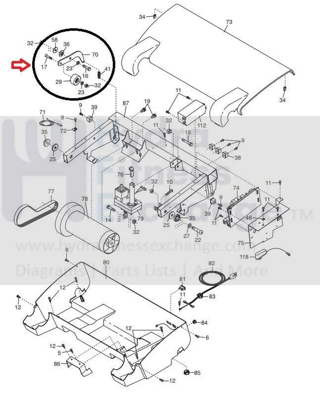 NordicTrack 8500 Pro 4500 Pro Treadmill Idler Arm Pulley Kit 295531 - Image 2