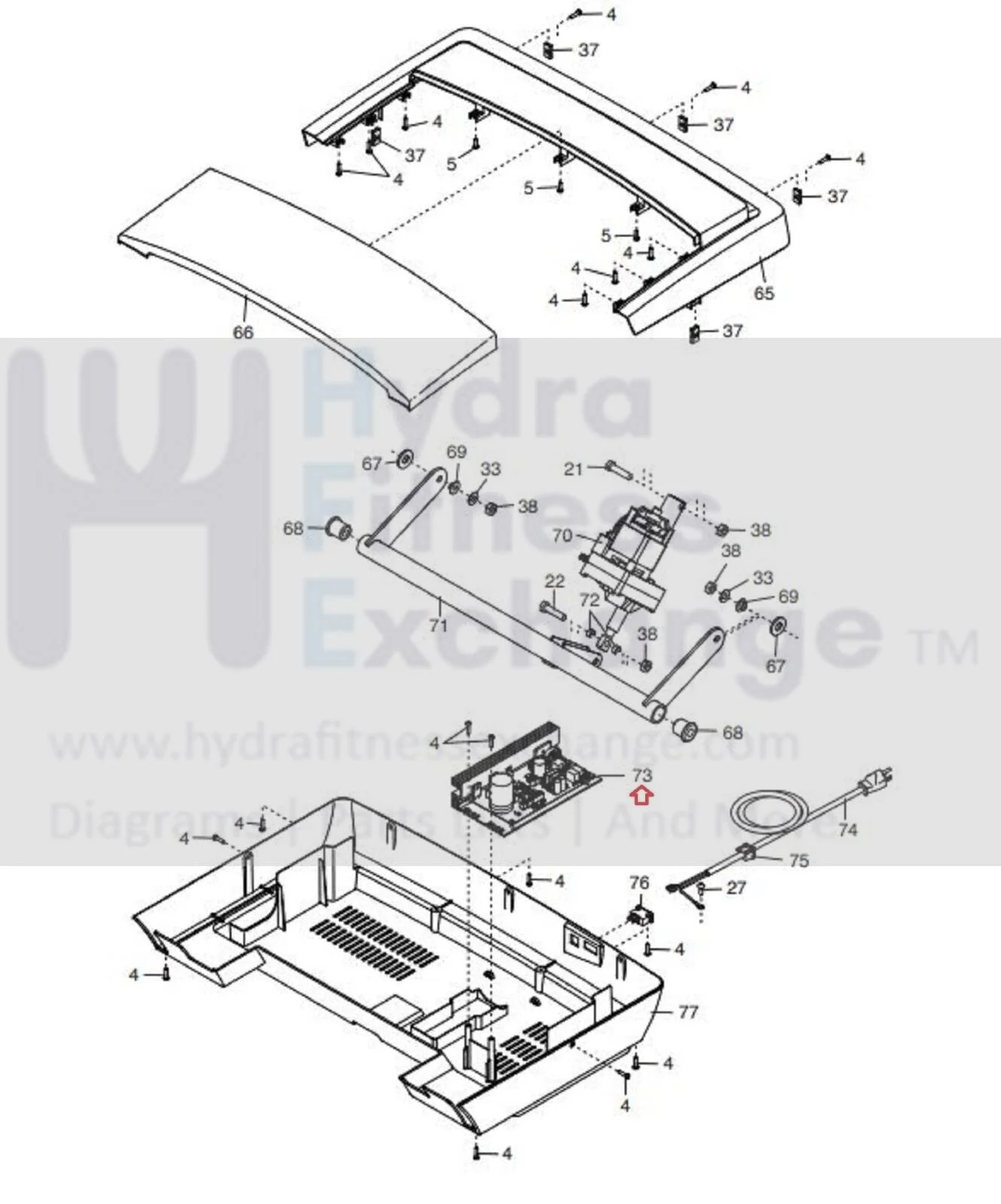 NordicTrack C 700 600i Treadmill Lower Motor Control Board Controller 419478 - Image 2