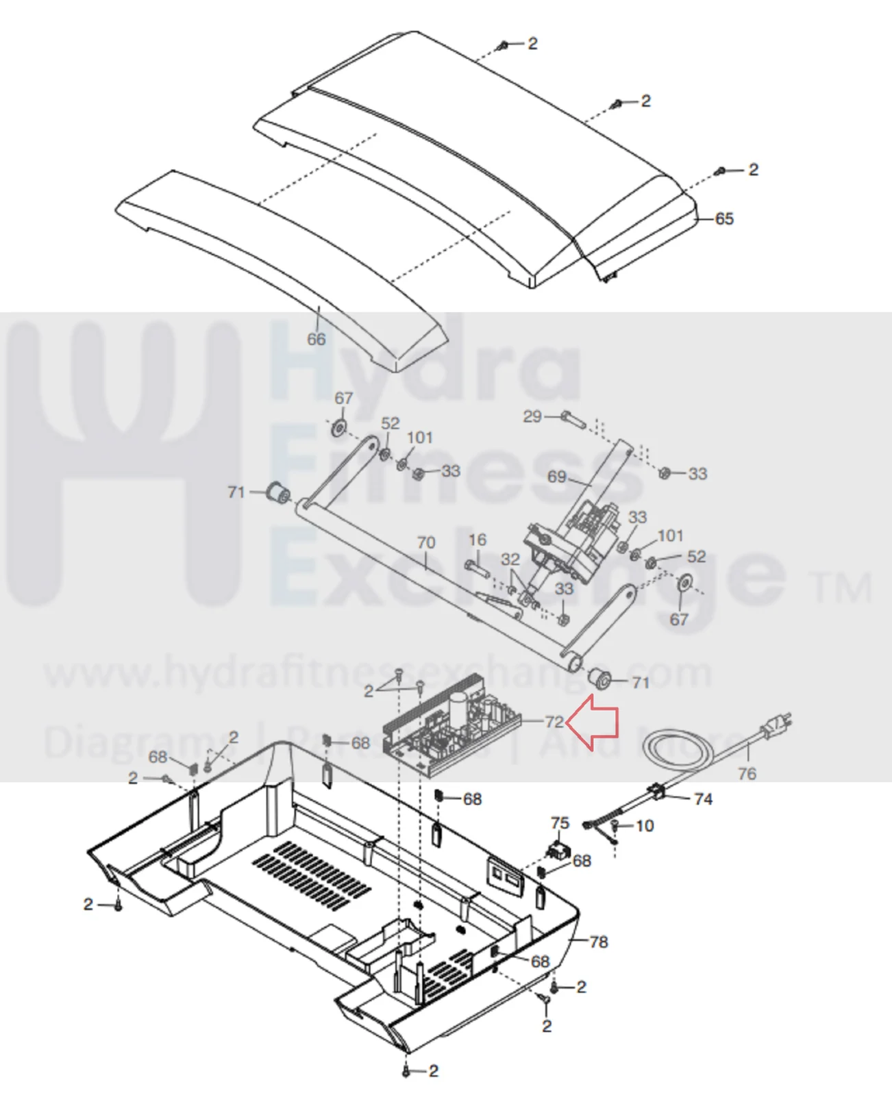 NordicTrack C 700 T 6.5 S Treadmill Lower Motor Control Board Controller 396416 - Image 2