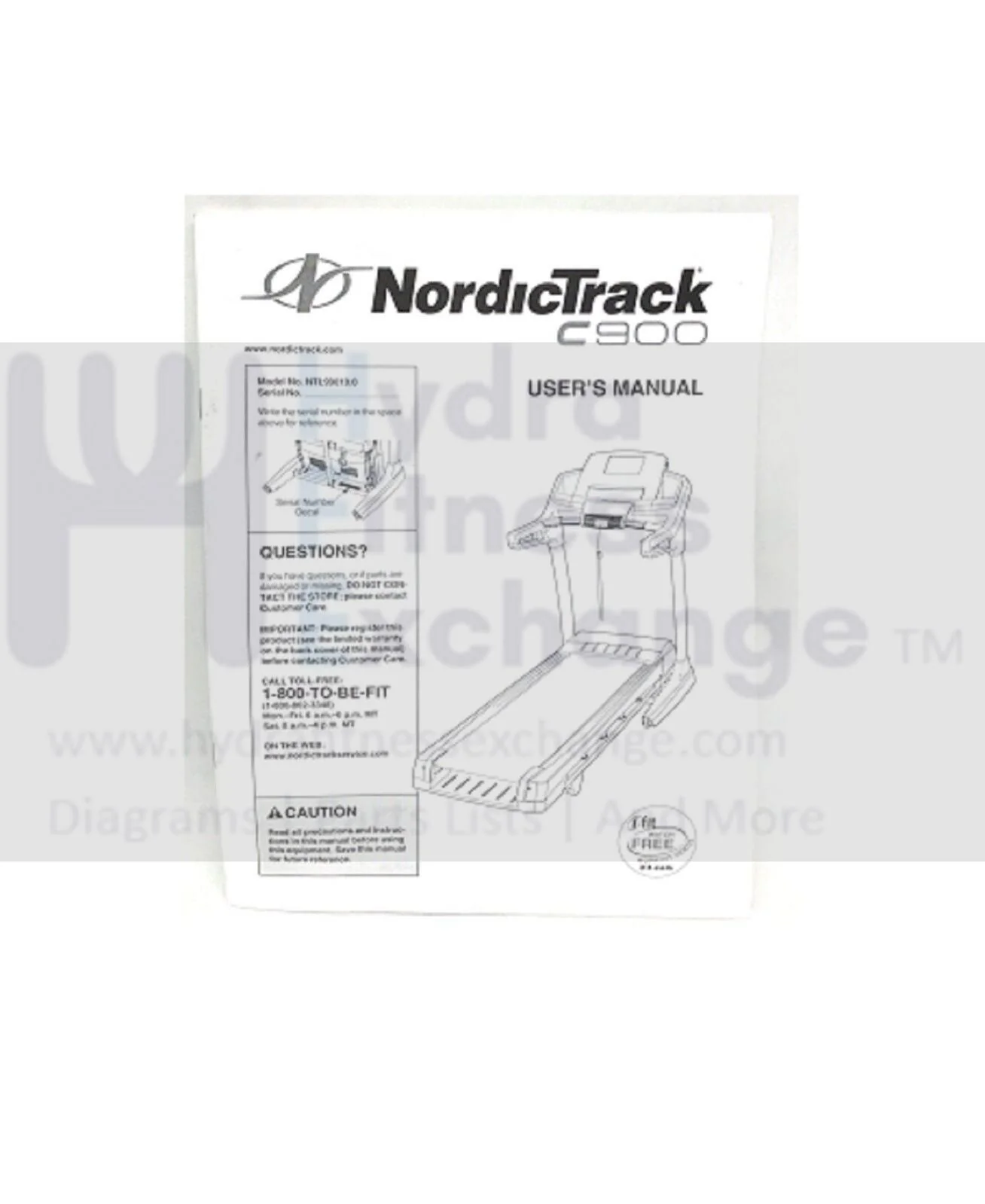 Nordictrack C 900 - NTL990100 - 831.249890 Treadmill User's Manual 303672