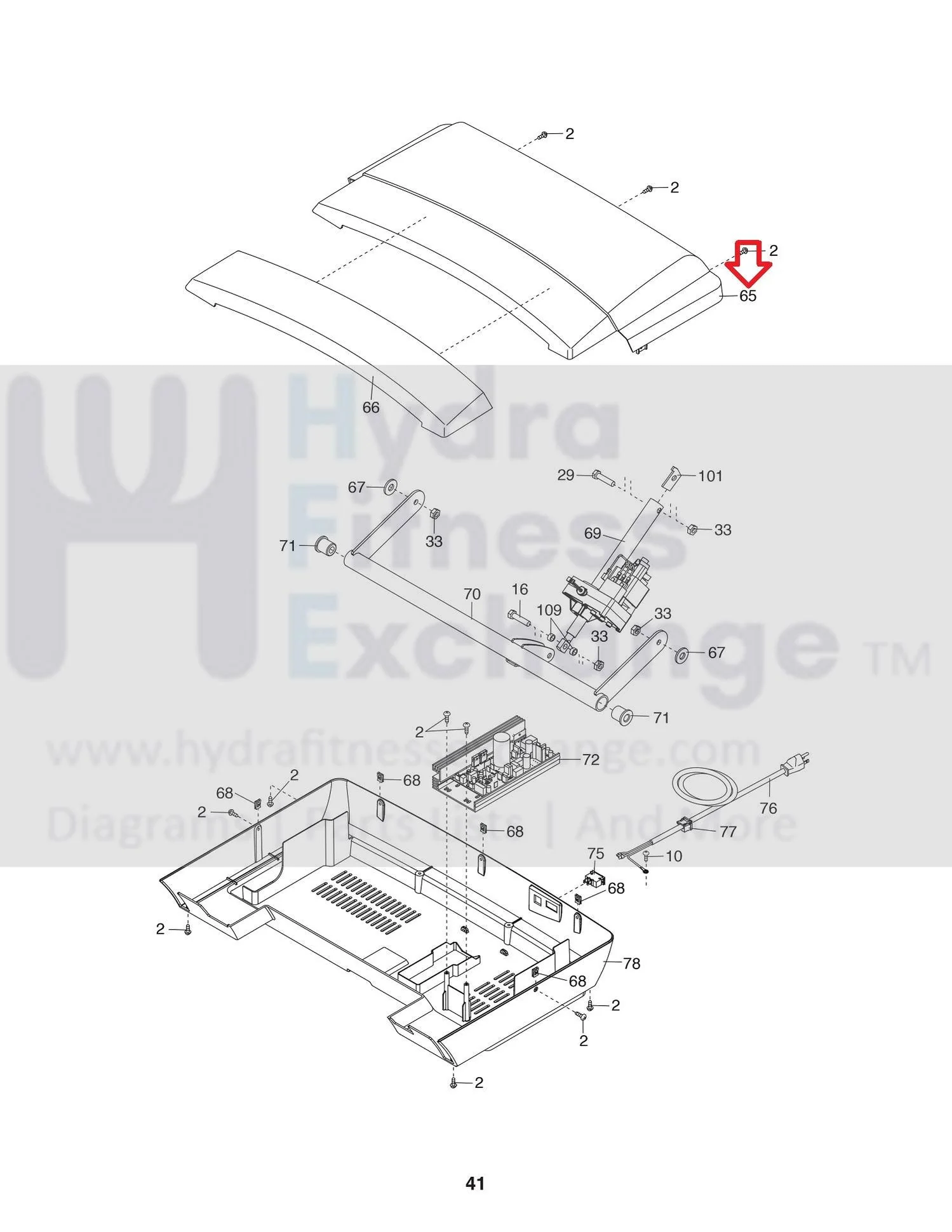 Nordictrack C 900 Treadmill Motor Hood Shroud Cover 350035 - Image 2