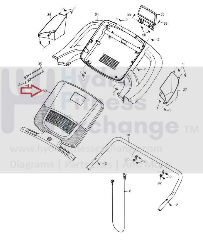 NordicTrack C630 - NTL169140 Treadmill Display Console Assembly 365780 - Image 3
