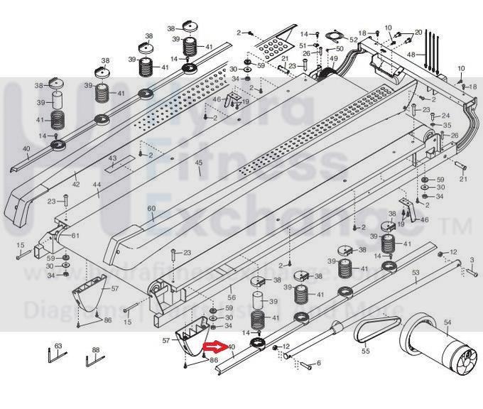 NordicTrack C900 Pro Treadmill Isolator Bottom Rail 322164 - Image 2