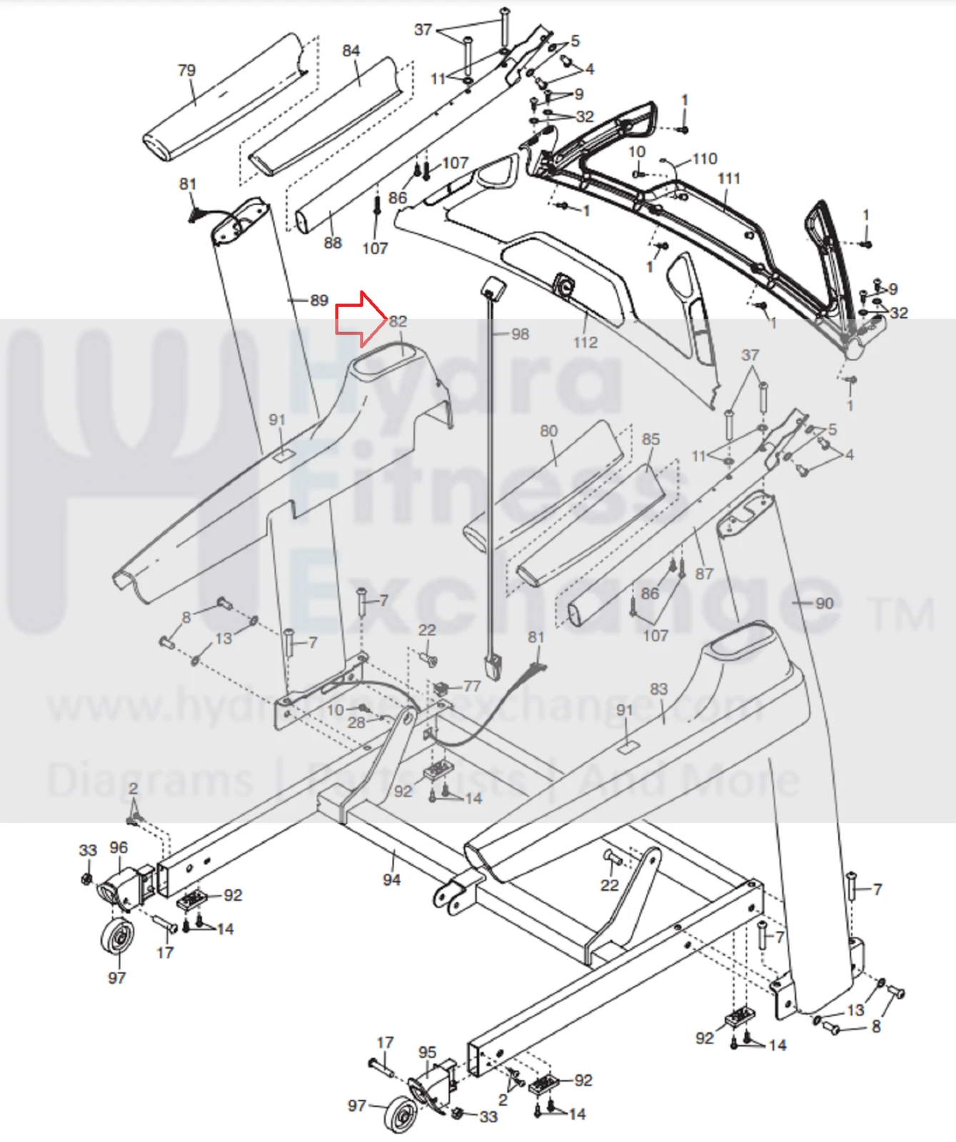 NordicTrack C900 Pro Treadmill Left Base Cover 318914 & 303430 - Image 2