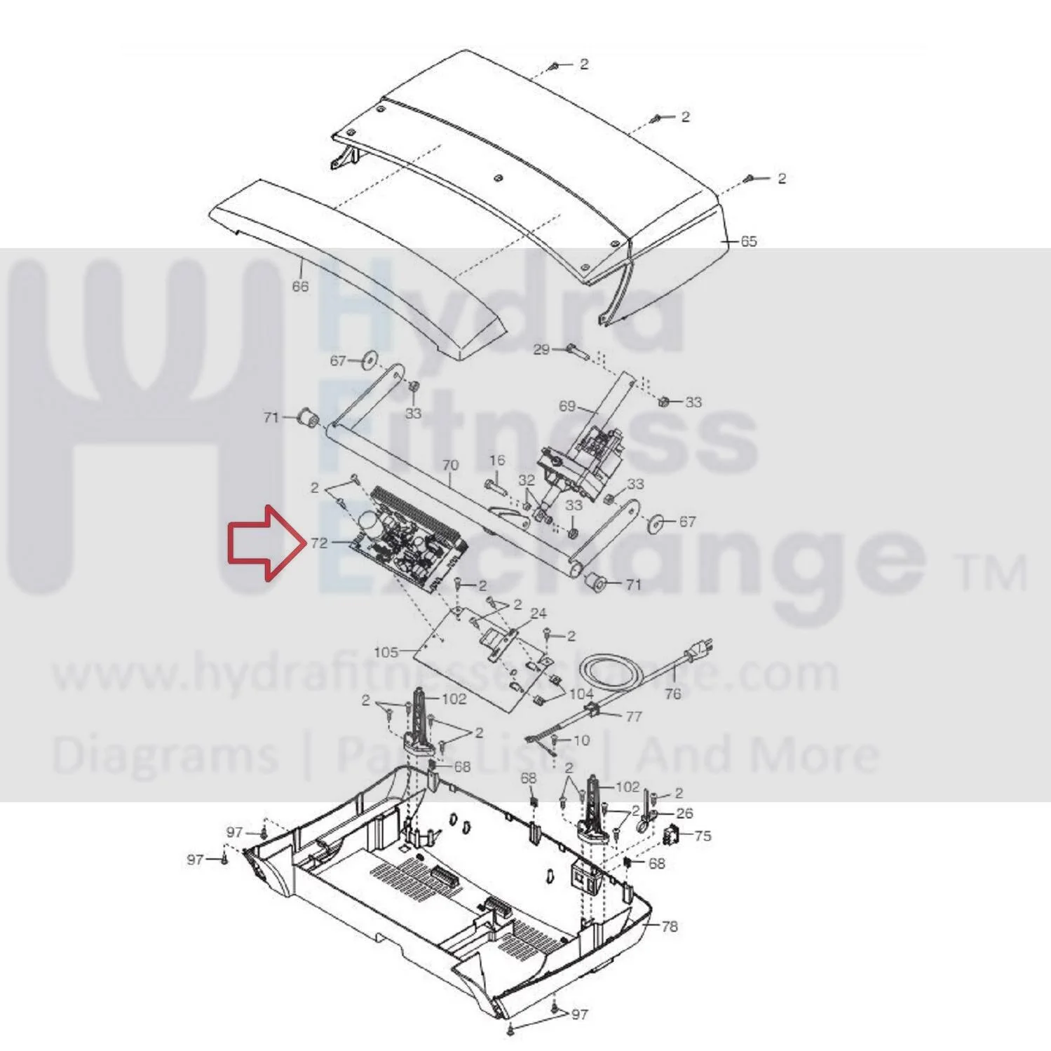 Nordictrack C990 (CWL) Treadmill Lower Motor Control Board Controller 392303 - Image 2