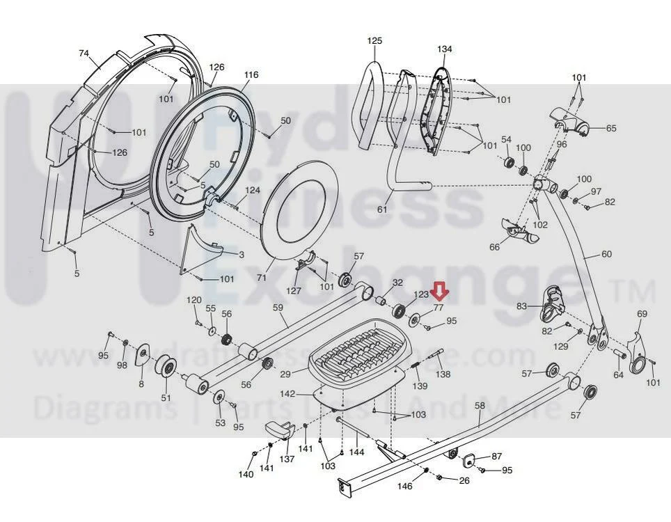 Nordictrack Commercial 12.9 - NTEL712182 Ellipticals Axle Cover 384941 - Image 2