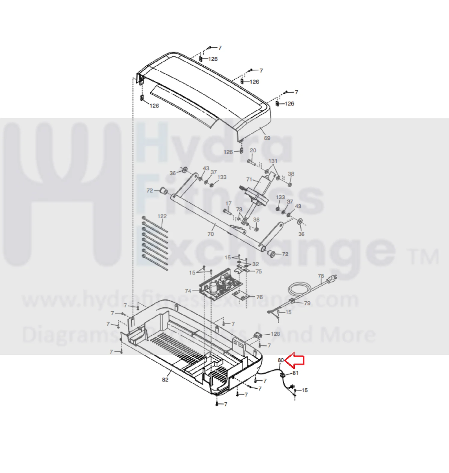 NordicTrack Commercial 1250 1750  2450 Treadmill Belly Pan Wire Harness 449447 - Image 2