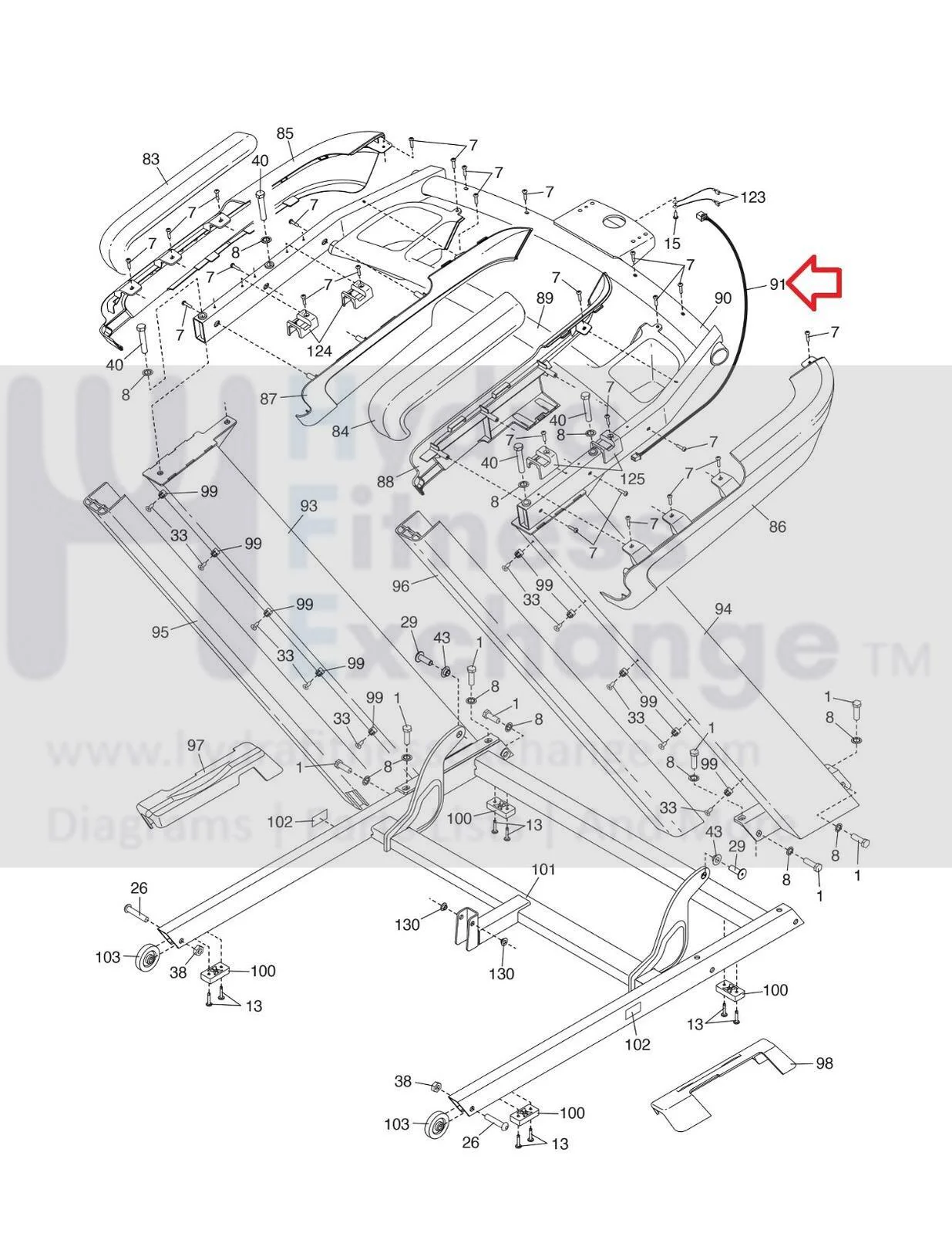 Nordictrack Commercial 1250 1750 2450 Treadmill Handrail Wire Harness 451939 - Image 2