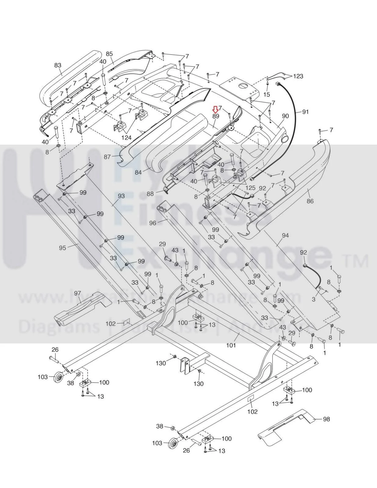 NordicTrack Commercial 1250 Treadmill Console Accessory Tray 450259 - Image 2