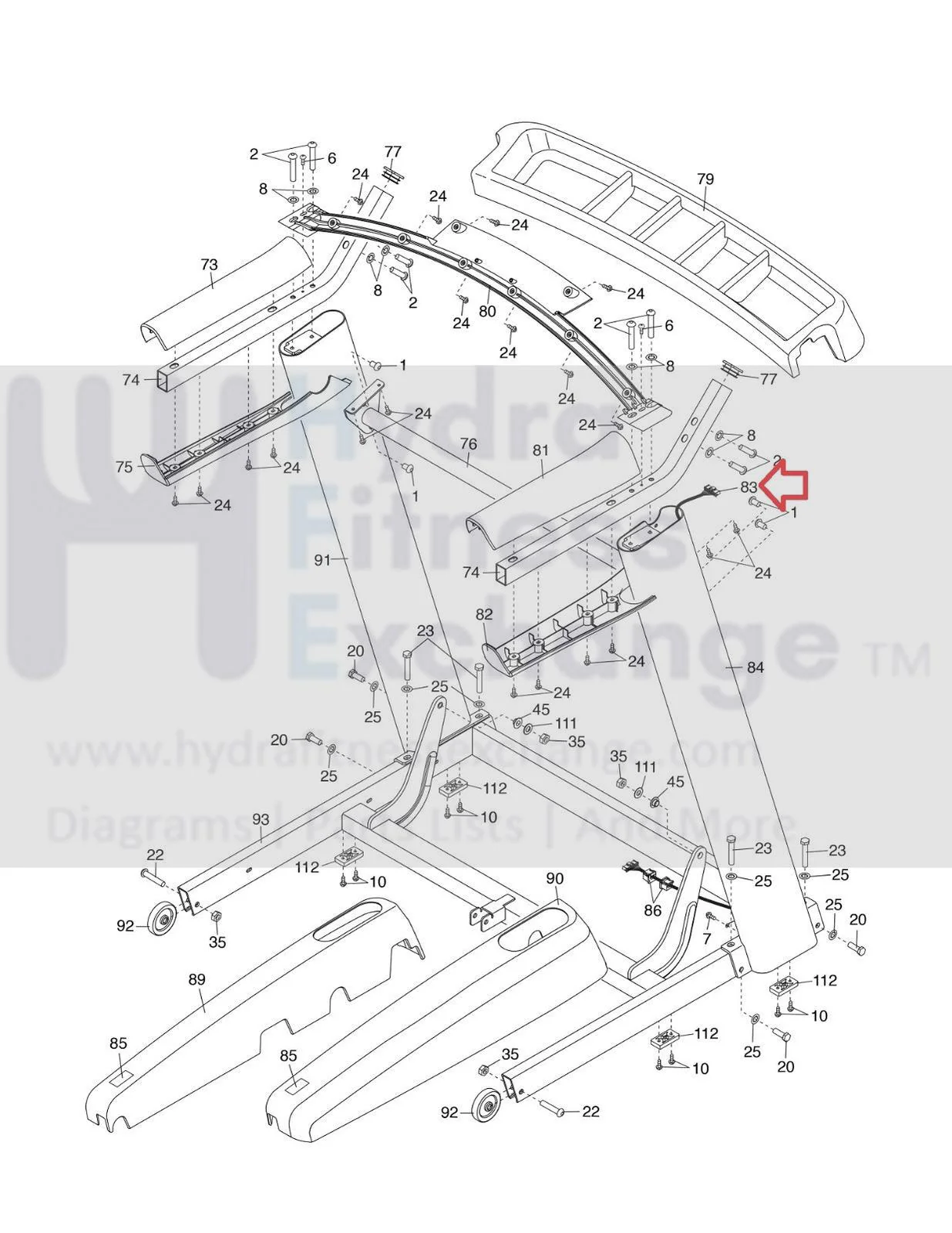NordicTrack Commercial 1750 2950 Treadmill Upright Wire Harness 406938 - Image 2