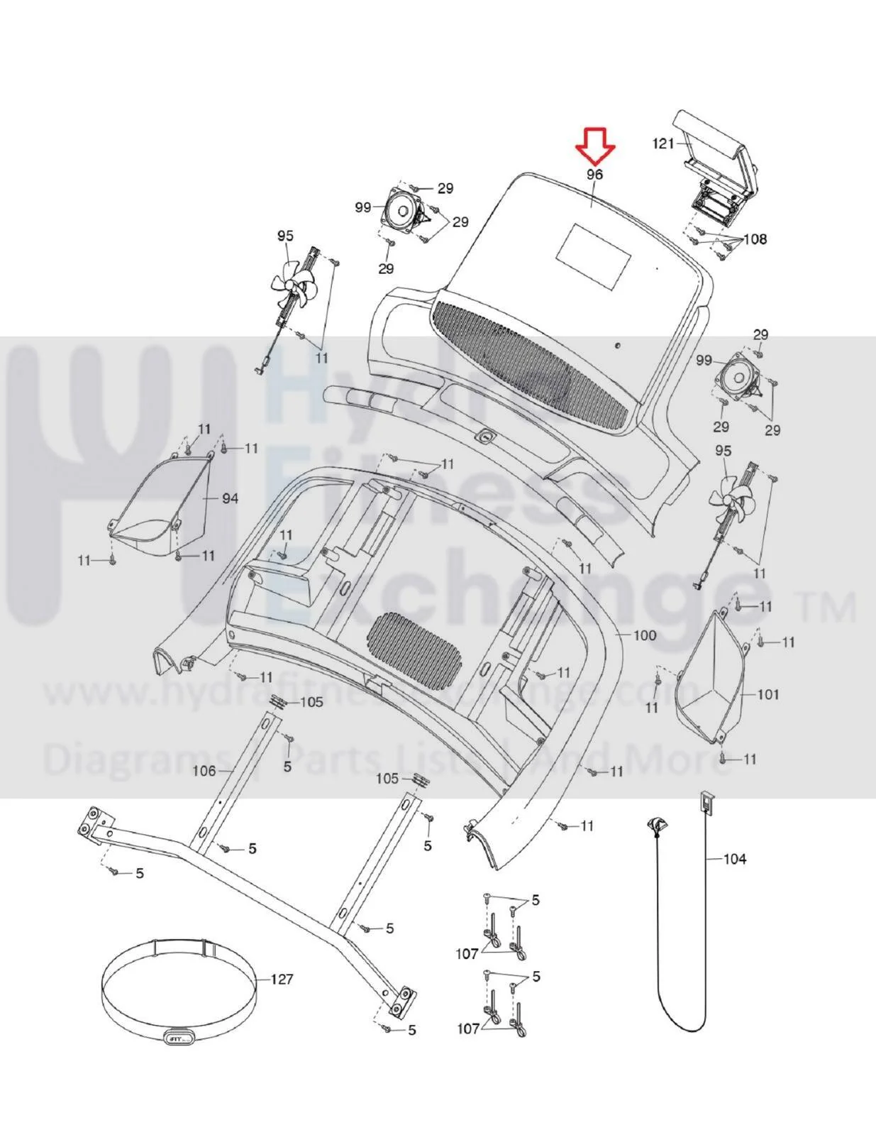 NordicTrack COMMERCIAL 1750 ELITE 5800 Treadmill Display Console Assembly 385915 - Image 2