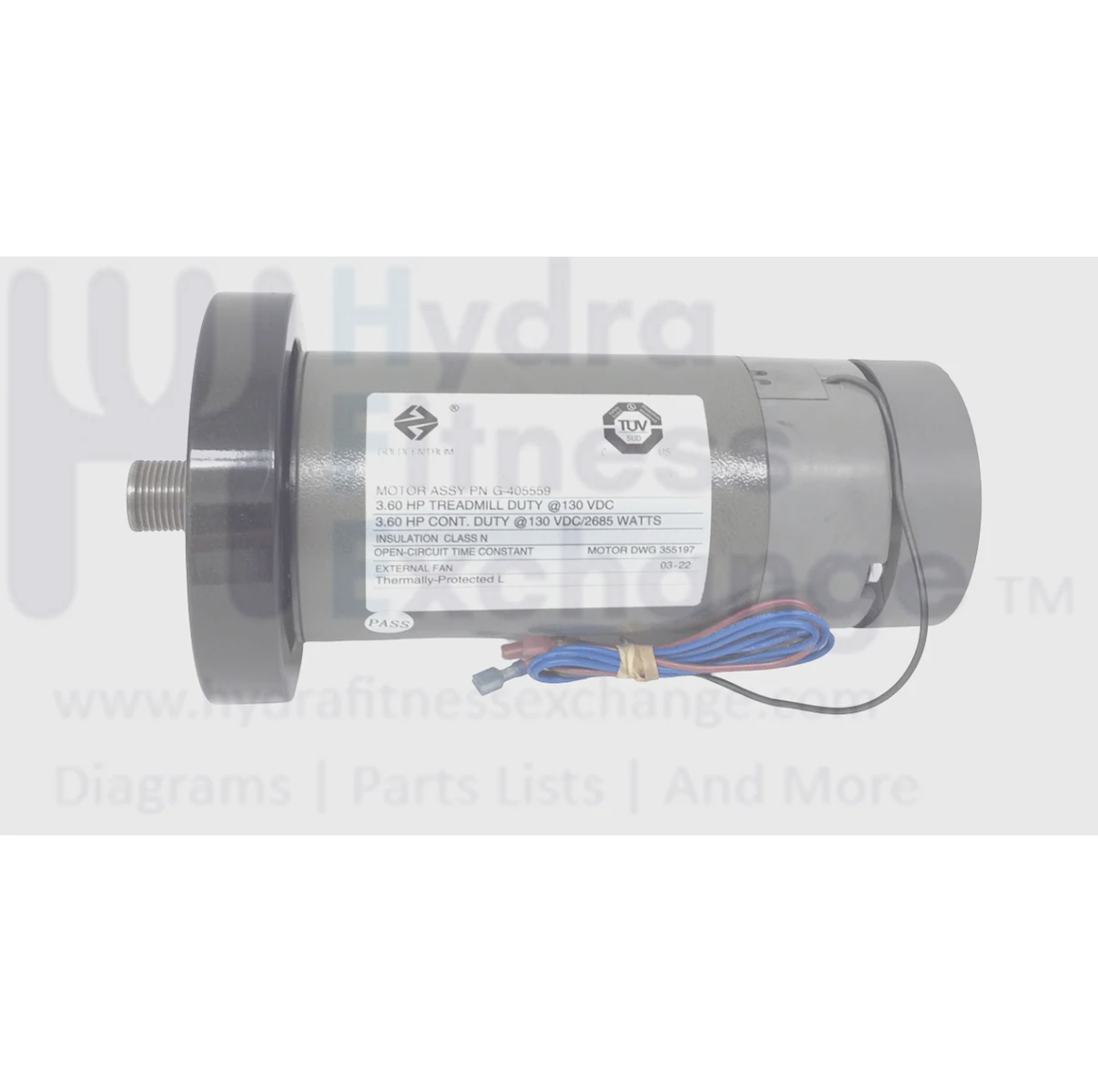Nordictrack Commercial 2450 1750 Treadmill Dc Drive Motor Set W/Flywheel 441624 G-405559 or 355197 3.60 HP