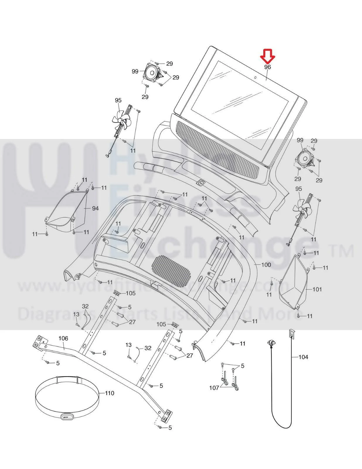 Nordictrack Commercial 2950 Treadmill Display Console Assembly 406937 - Image 5