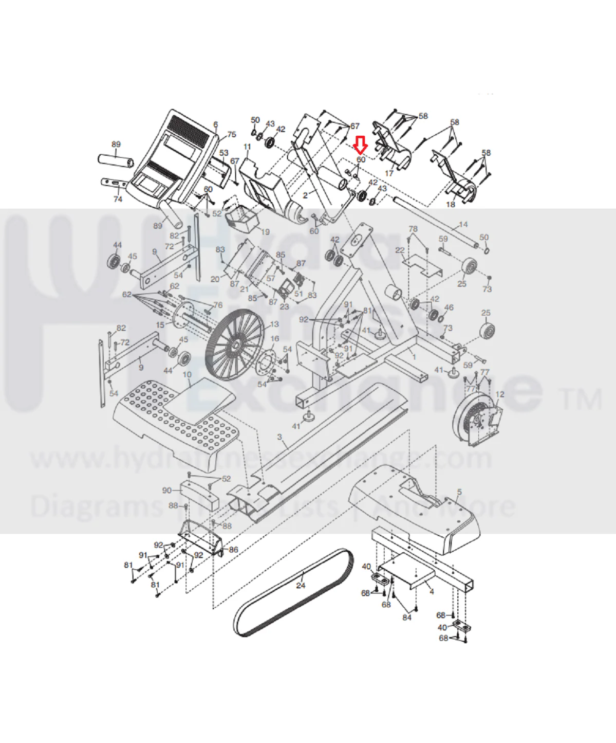 NordicTrack Elliptical Button Head Screw M8-1.25 x 20mm 6075006 - Image 3