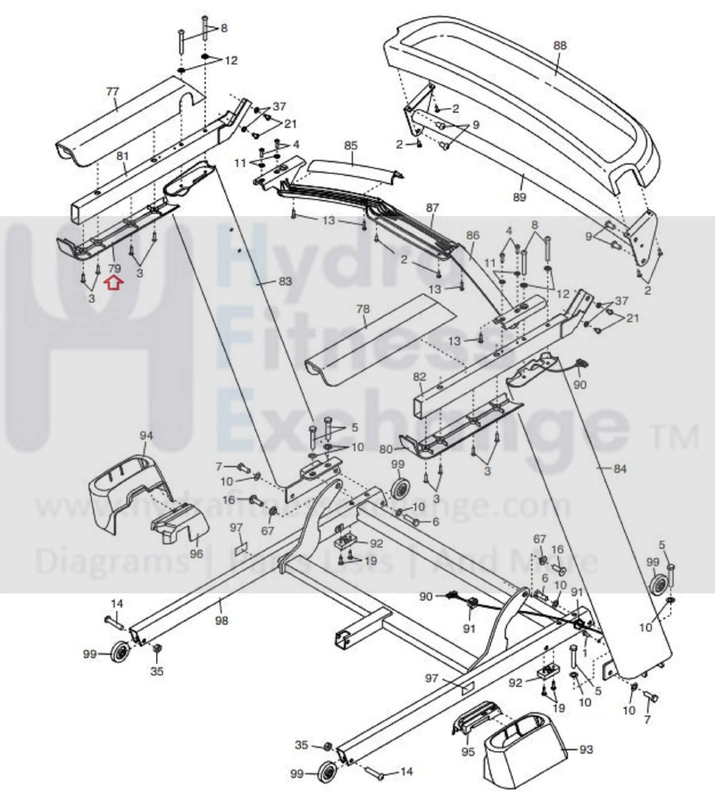 Nordictrack EXP 7i 10i  Treadmill Left Bottom Handrail Cover 426295 - Image 2