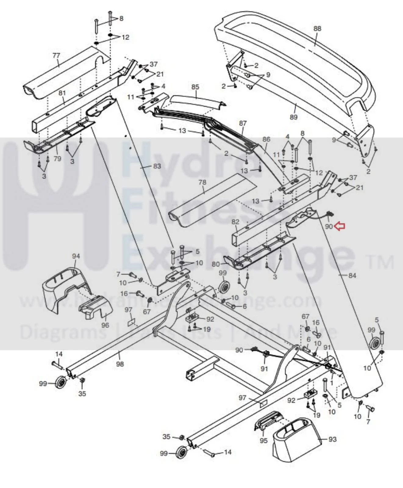 NordicTrack EXP 7I 10I Treadmill Upright Wire Harness 423772 - Image 3
