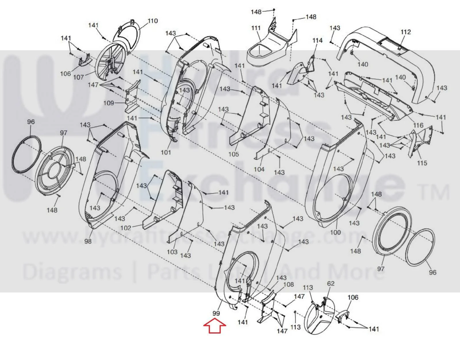 Nordictrack F.stride Trainer FS9i FS10i FS7i Elliptical Left Inner Cover 397772 - Image 3