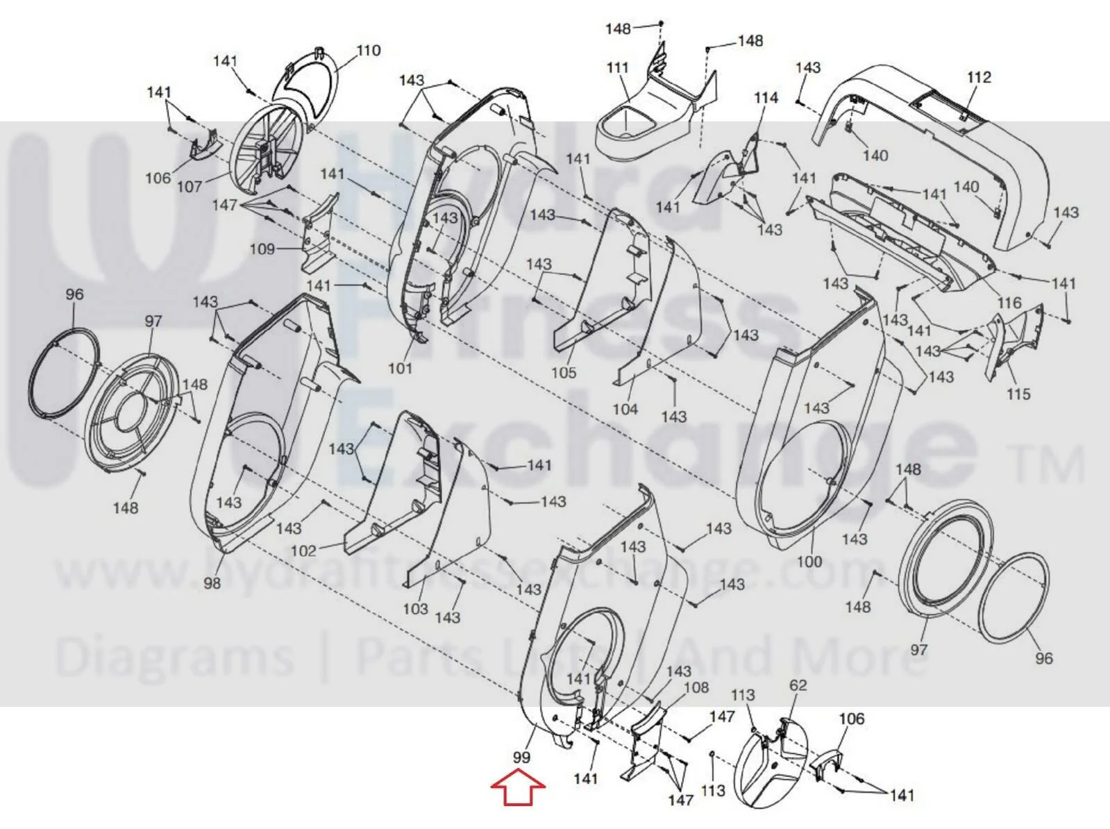 Nordictrack F.stride Trainer FS9i FS10i FS7i Elliptical Left Inner Cover 397772 - Image 3