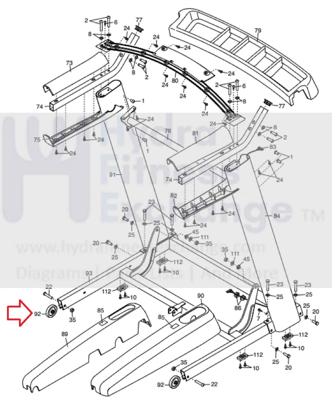 NordicTrack FreeMotion ProForm Treadmill Rear Transport Wheel 382172 - Image 2