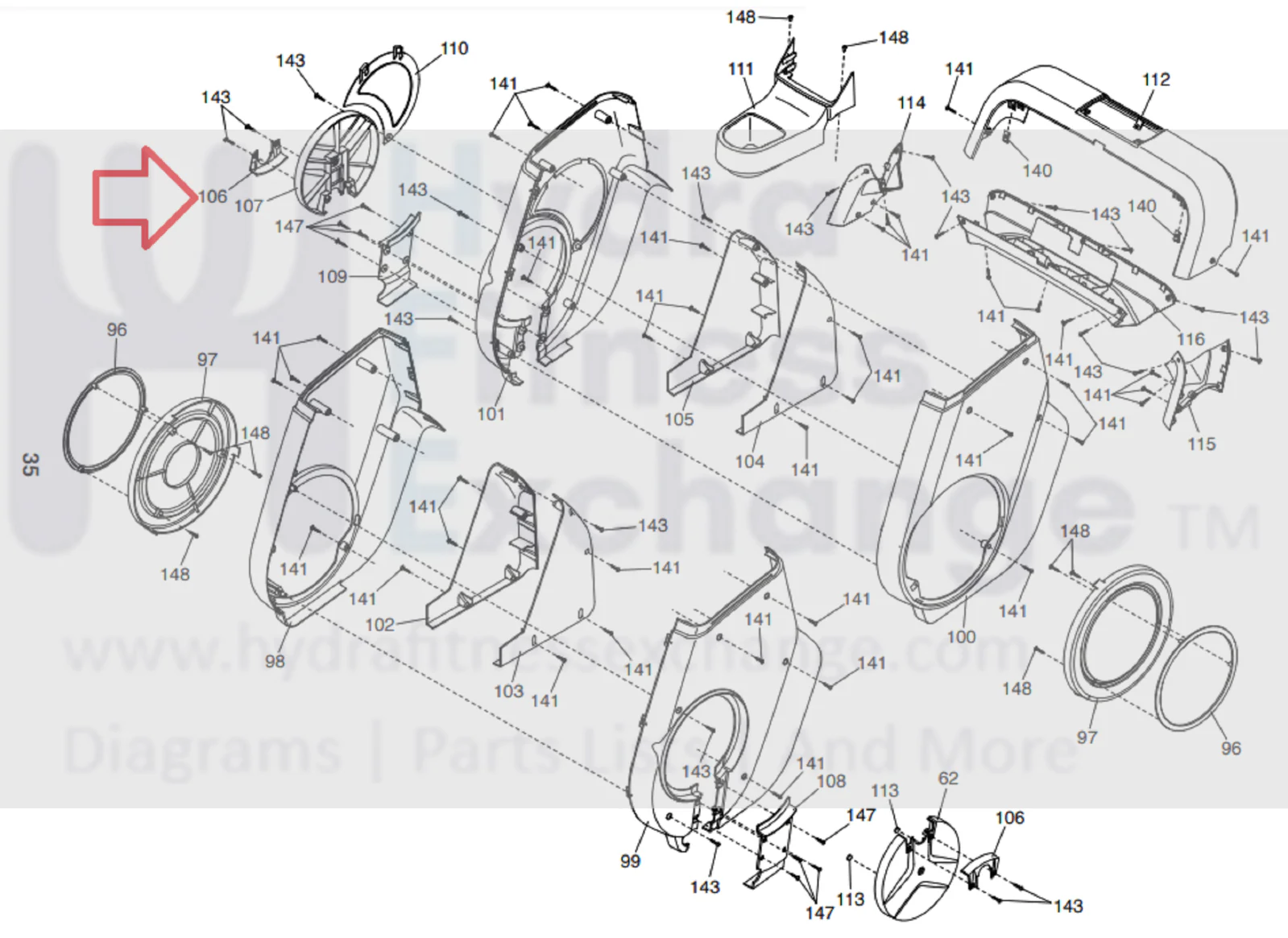 NordicTrack FS7I FS10I FS9I FS3I Elliptical Inner Disc Cover 384054 - Image 2
