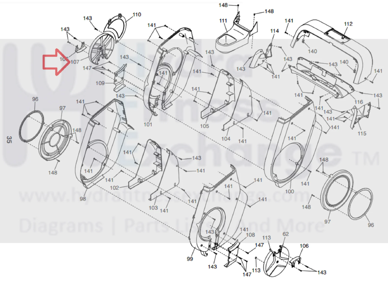 NordicTrack FS7I FS10I FS9I FS3I Elliptical Right Inner Disc 384053 - Image 2