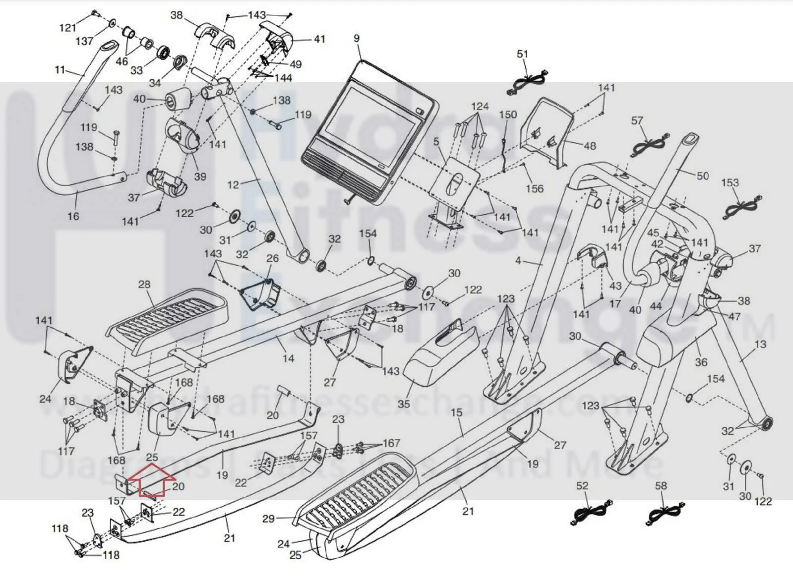 Nordictrack FS7i FS91 FS10i FS14i Elliptical Right Rear Belt Cover 398376 - Image 3